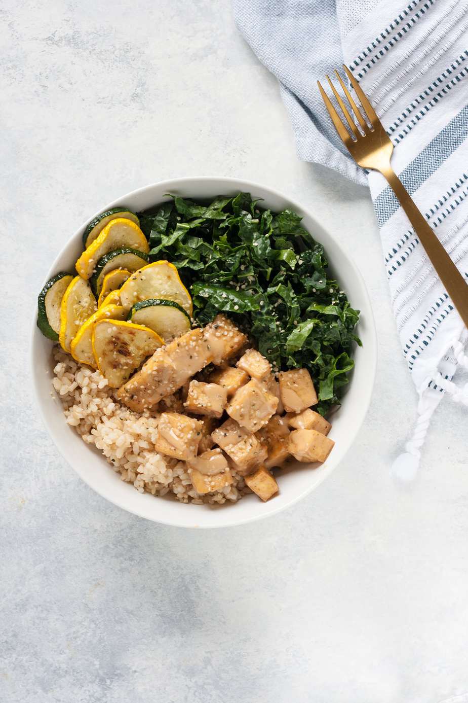 Almond Butter Tofu Bowl