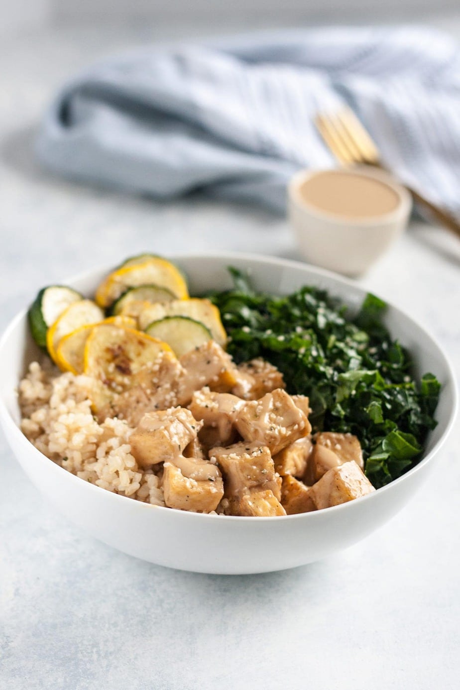 Almond Butter Tofu Bowl