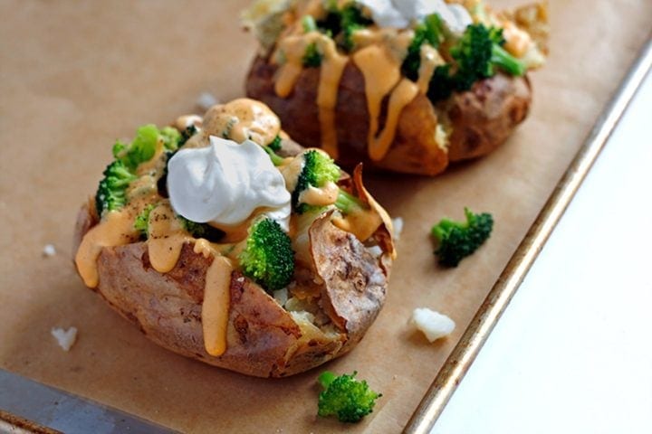 loaded baked potatoes