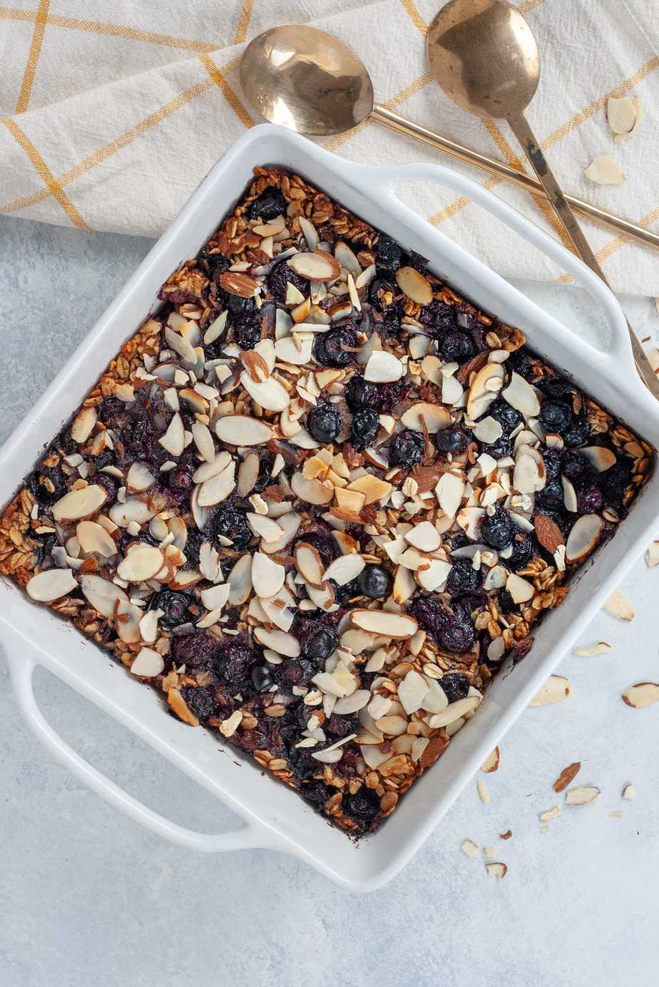 blueberry pie baked oats