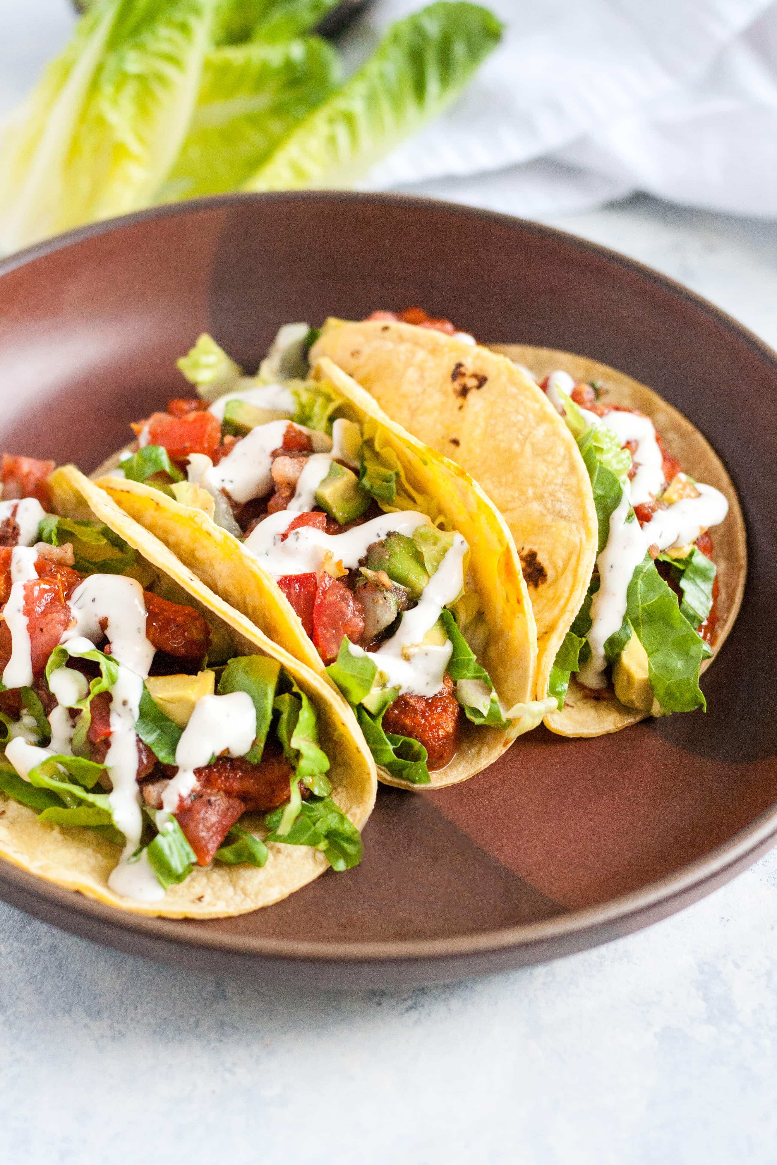 buffalo crispy tender tacos