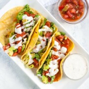 buffalo crispy tender tacos