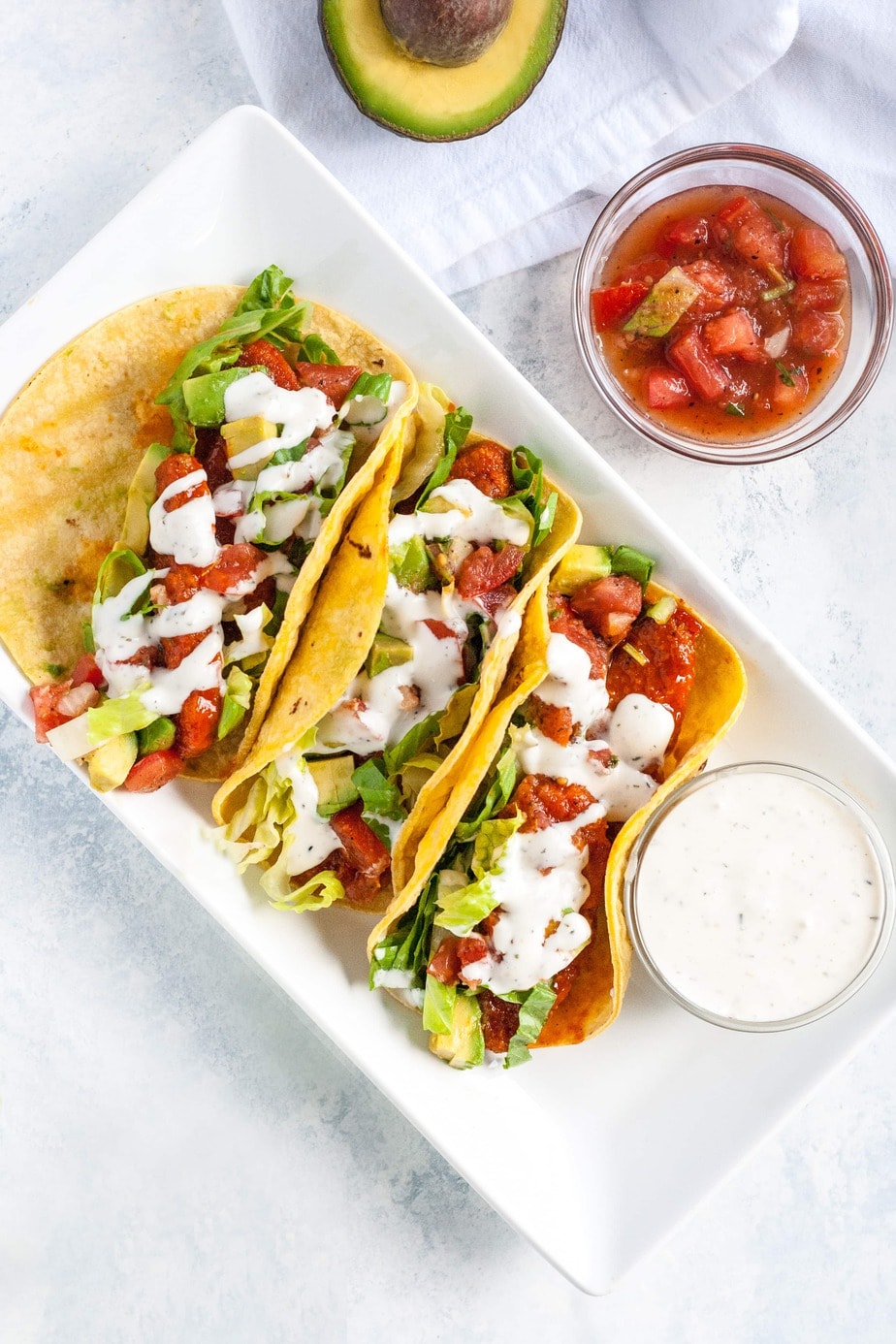 buffalo crispy tender tacos