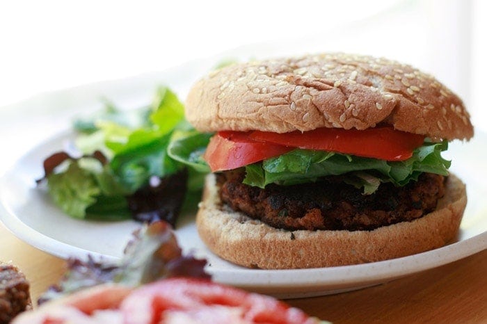 black bean burger