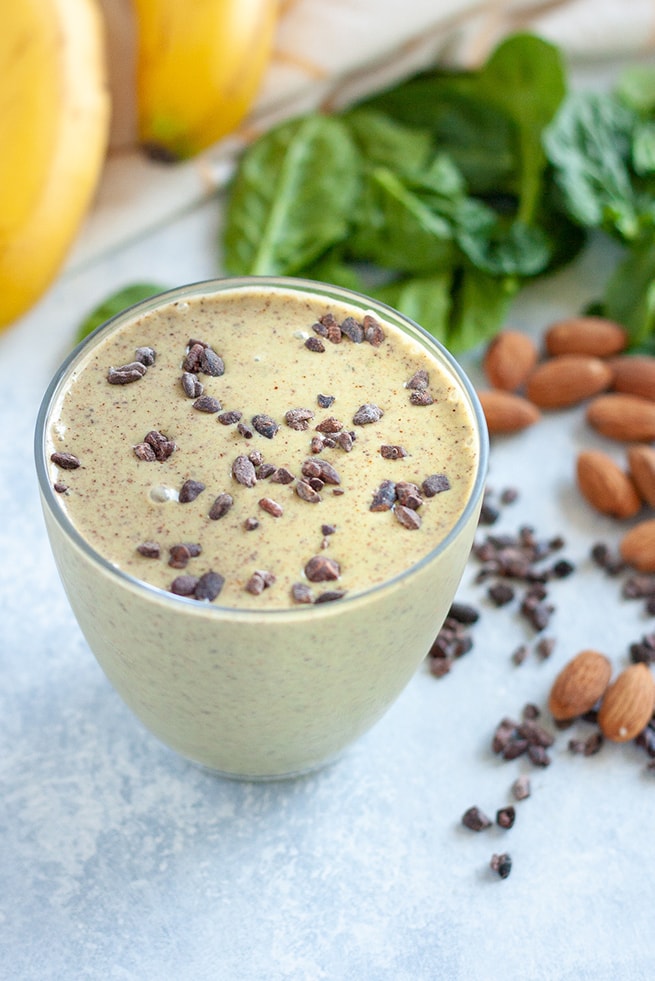 Cacao Almond Spinach Smoothie 