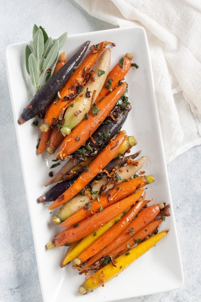 Carrots with Shallots, Sage and Thyme