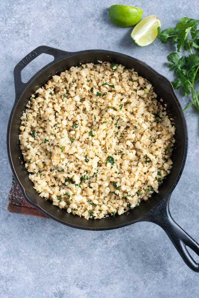 Al Pastor Tempeh with Cilantro Lime Cauliflower Rice