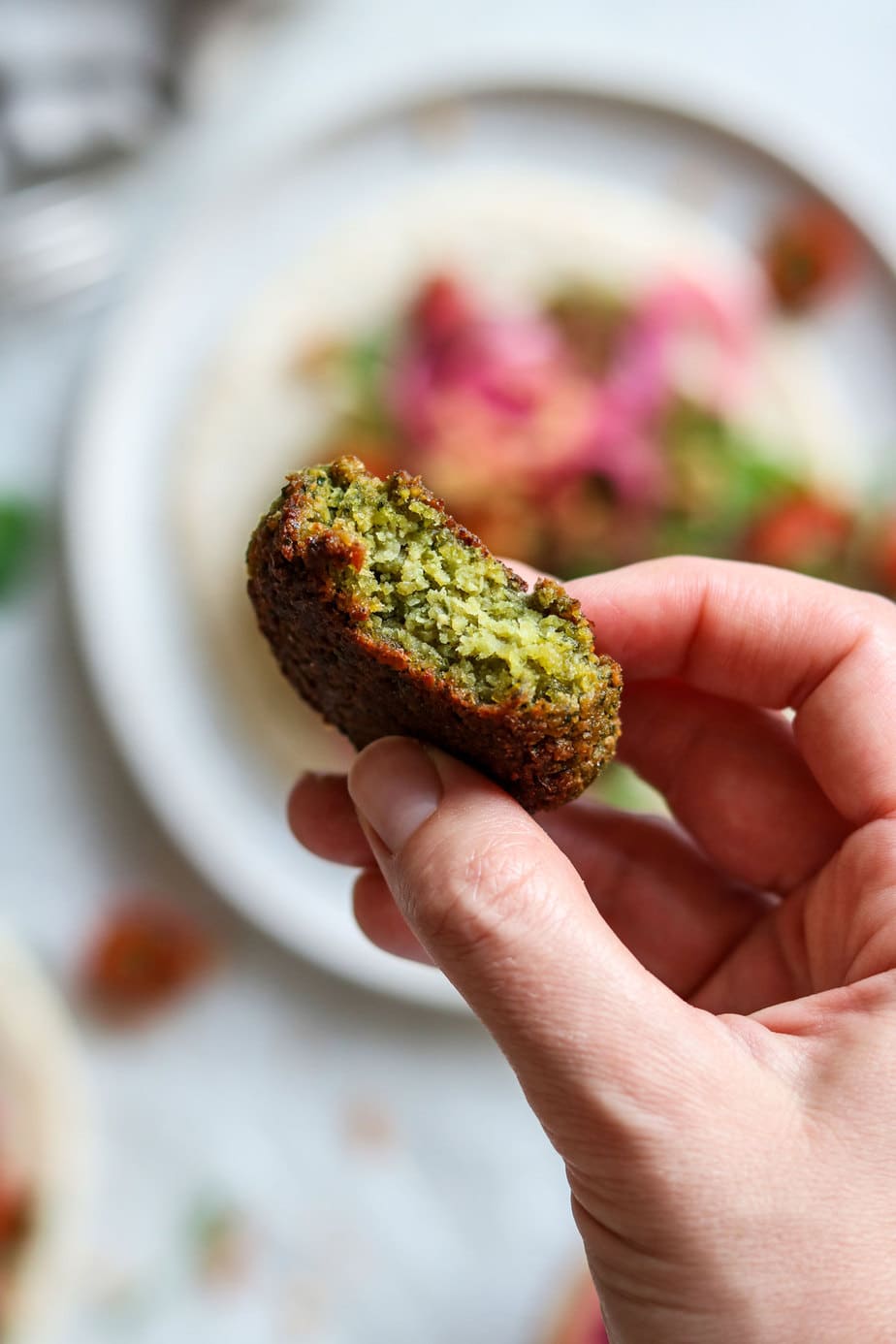 crispy baked falafel