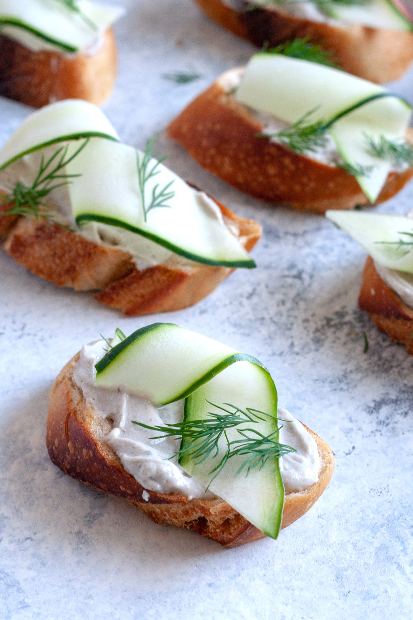 Cucumber Dill Crostini