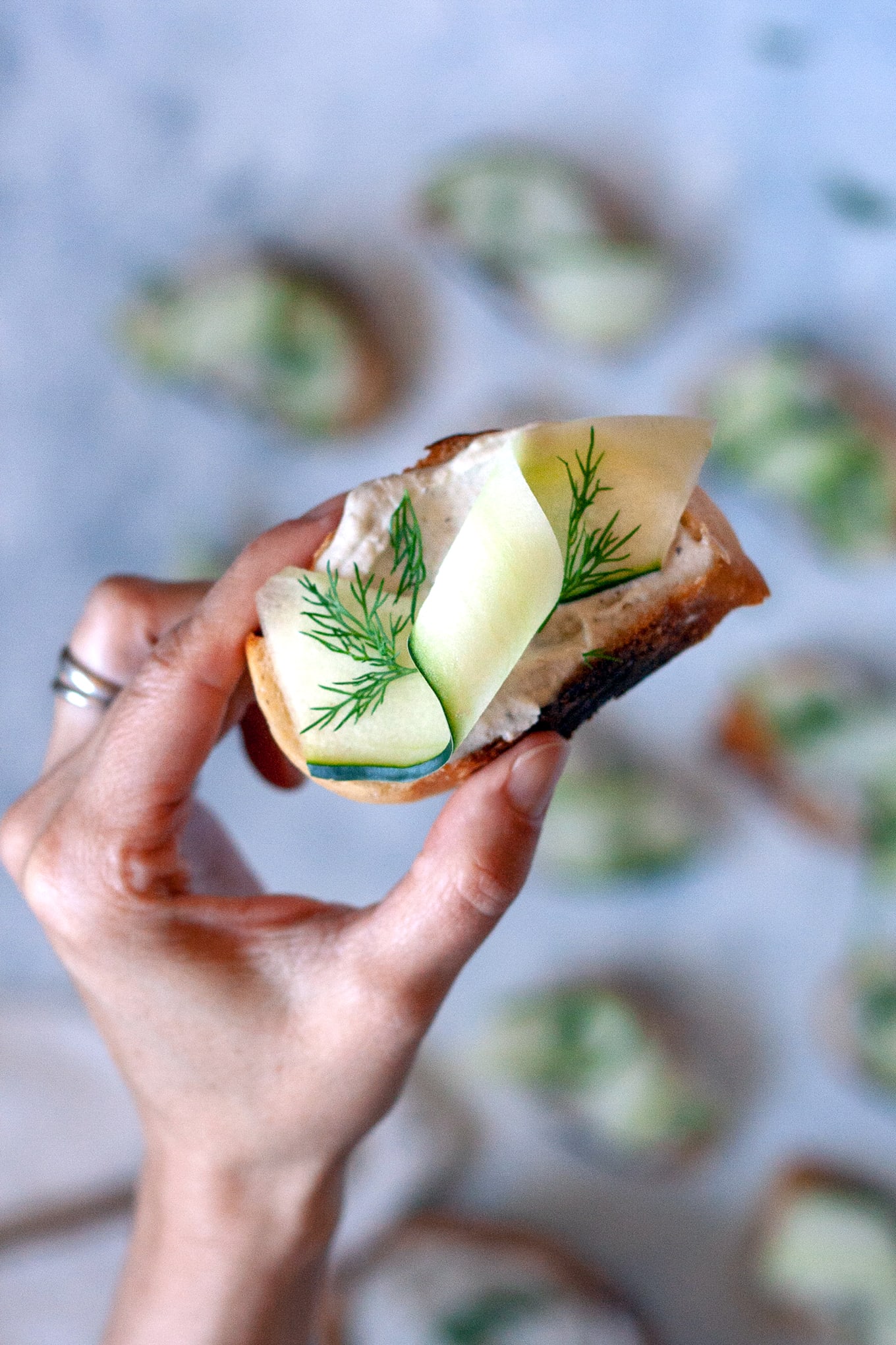 Cucumber Dill Crostini