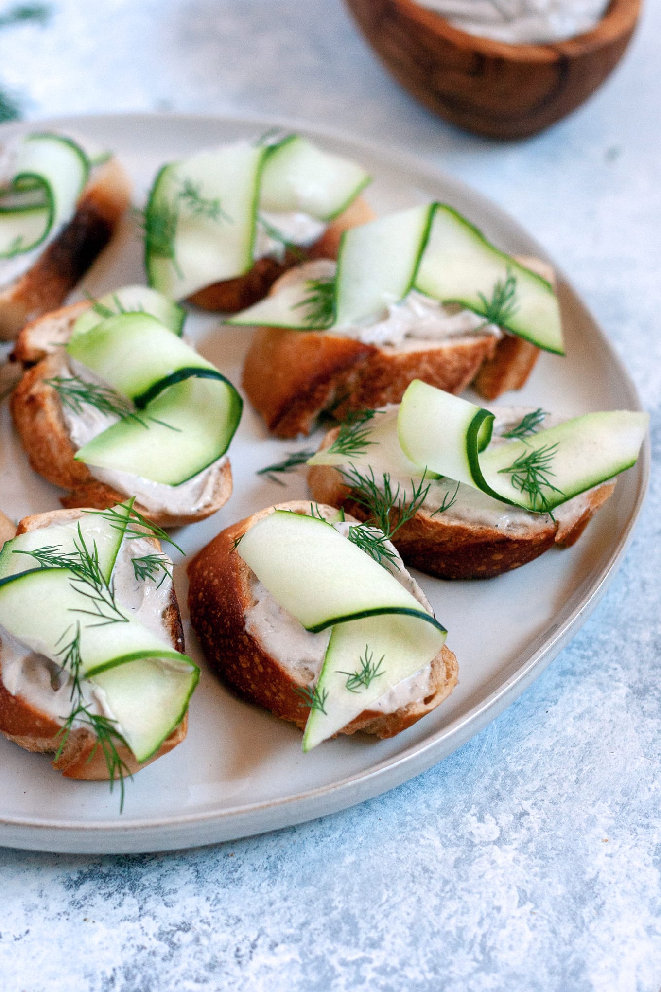 Cucumber Dill Crostini