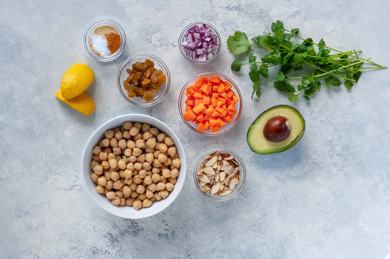 Curried Chickpea Avocado Salad