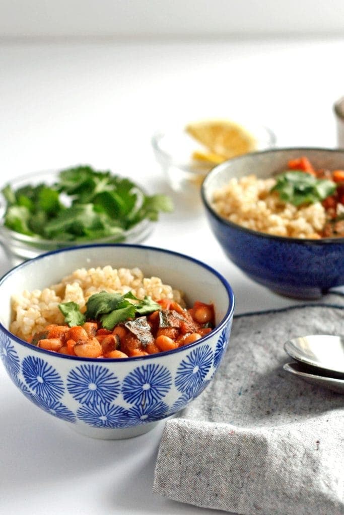 black eyed pea curry with greens