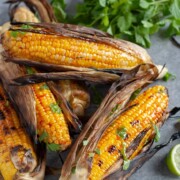 spicy harissa grilled corn