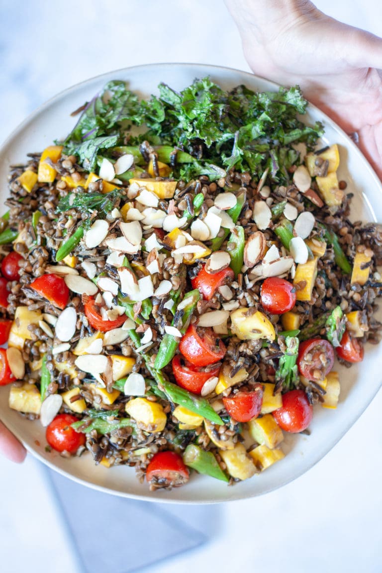 Lentil and Wild Rice Salad with Summer Vegetables