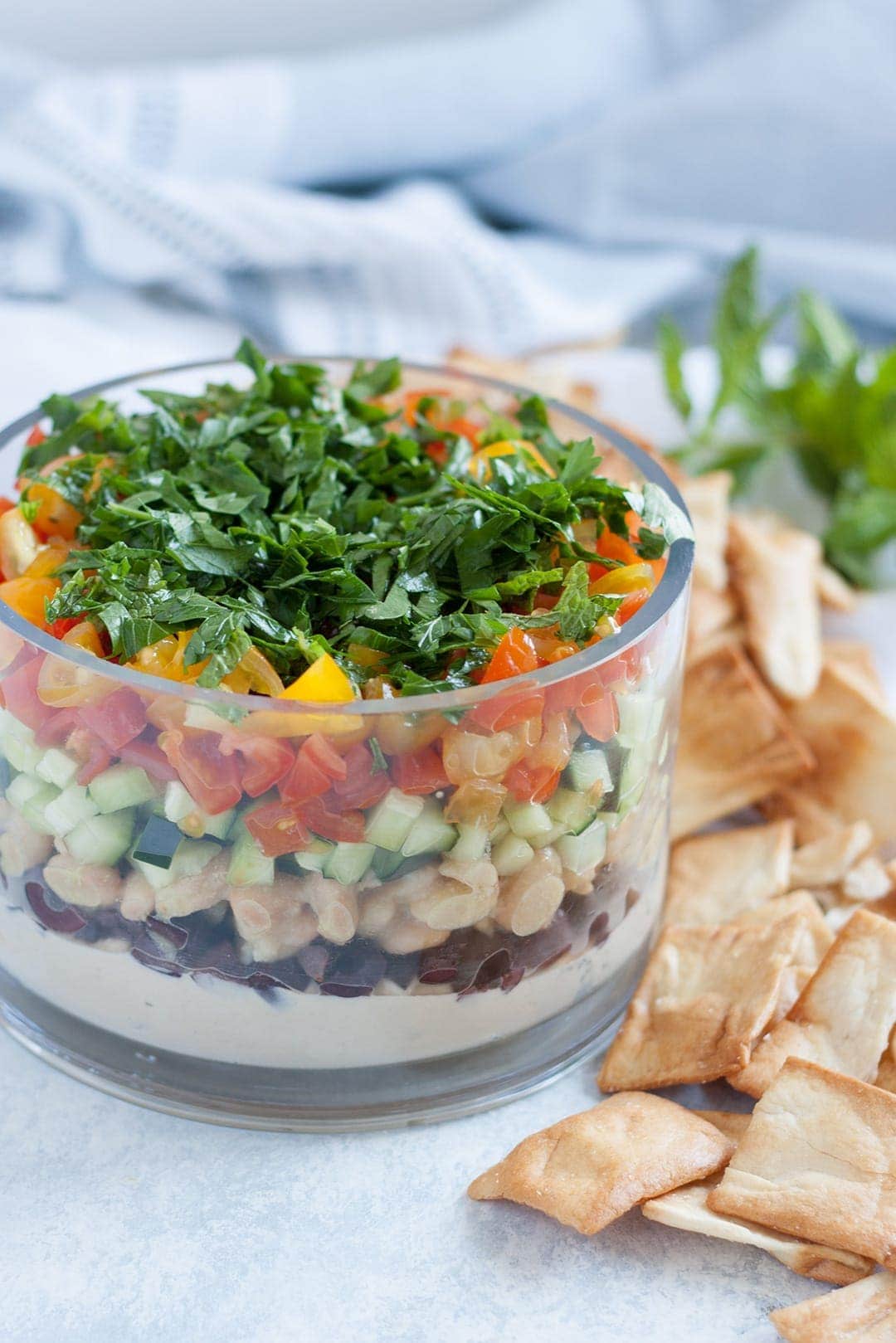 6-Layer Vegan Mediterranean Dip