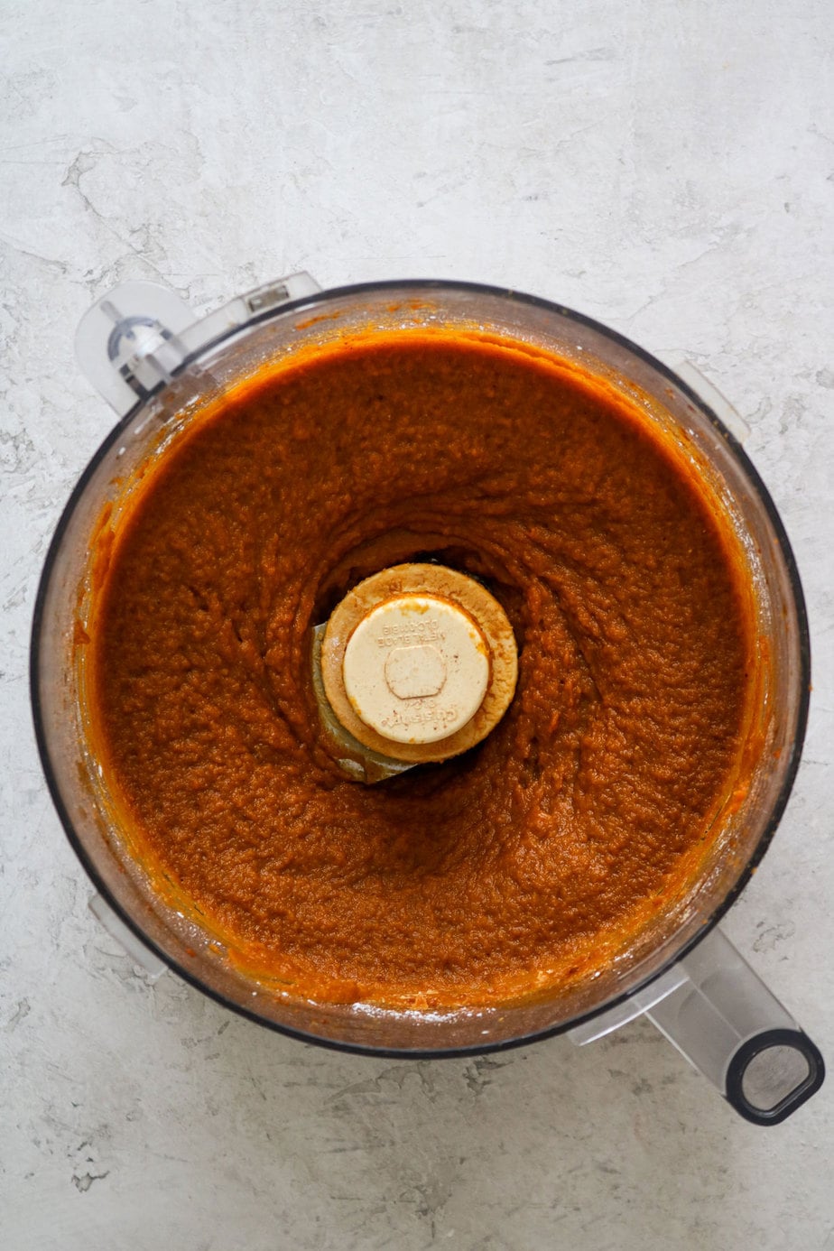 pumpkin puree in a food processor. 