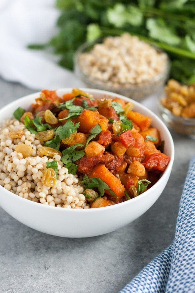 squash and chickpea tagine