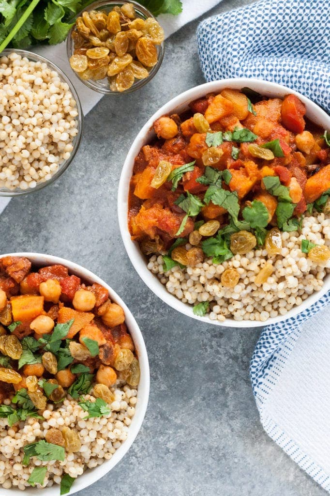 squash and chickpea tagine