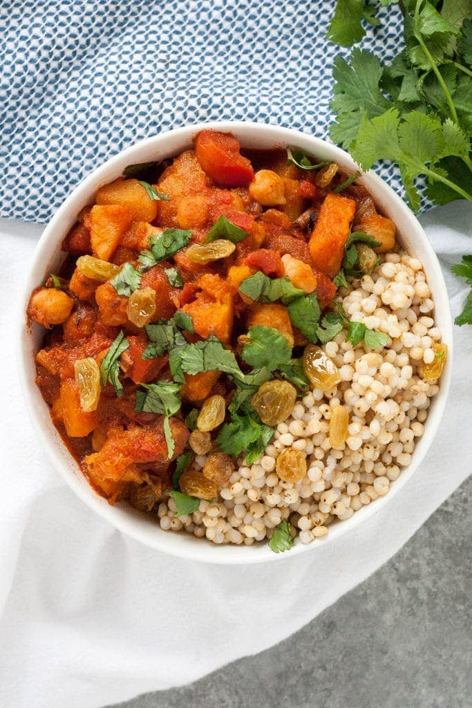 squash and chickpea tagine