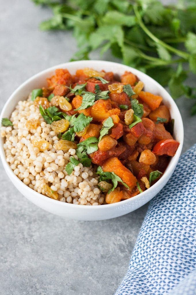 squash and chickpea tagine