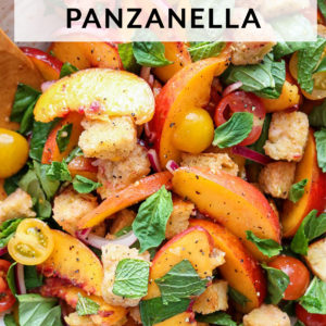 peach panzanella