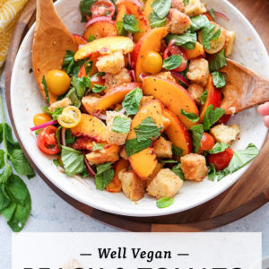 peach panzanella