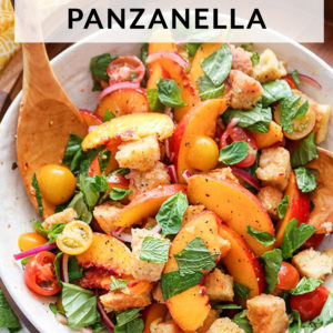 peach panzanella