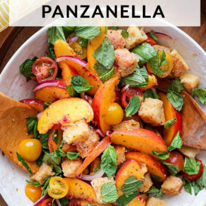 peach panzanella