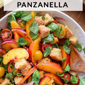 peach panzanella