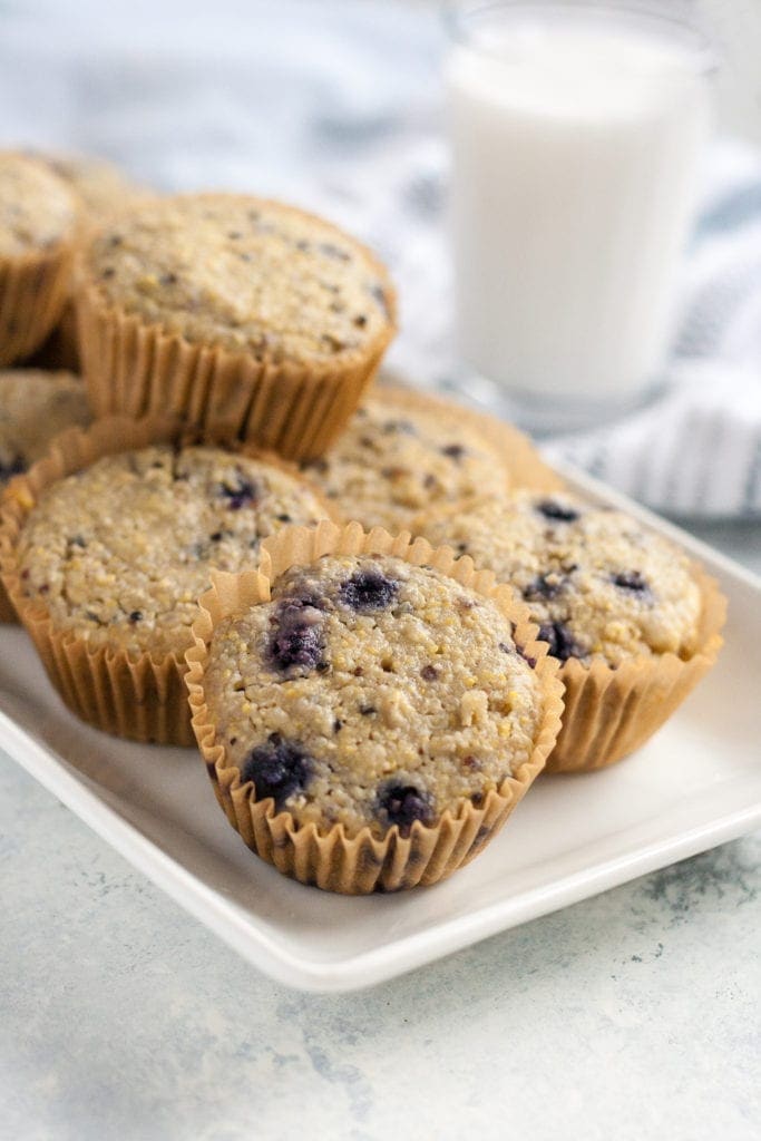 blueberry quinoa muffins