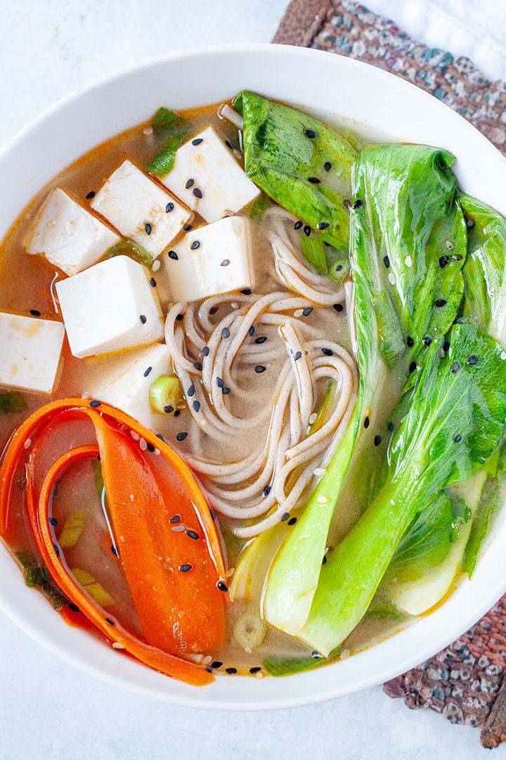 Spicy Miso Soba Noodle Soup