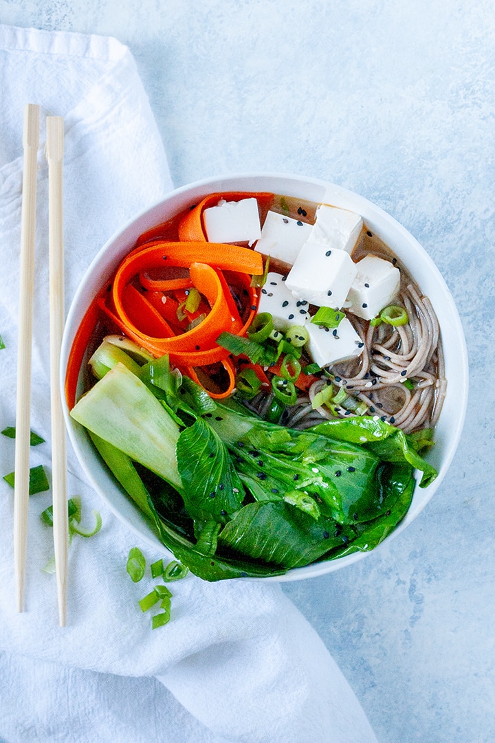 Spicy Miso Soba Noodle Soup