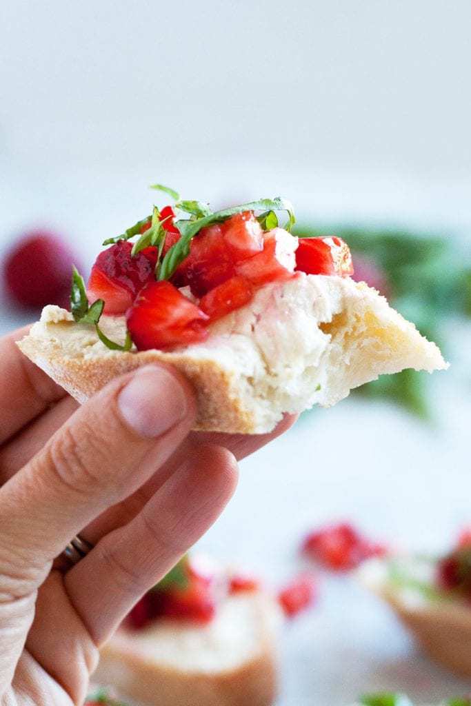 strawberry basil bruschetta