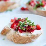 strawberry basil bruschetta