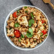 Quinoa Tempeh Salad with Roasted Cauliflower