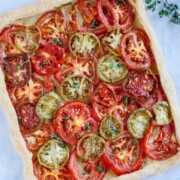 rustic heirloom tomato tart