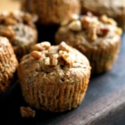 Vegan Banana Walnut Wheatgerm Muffin