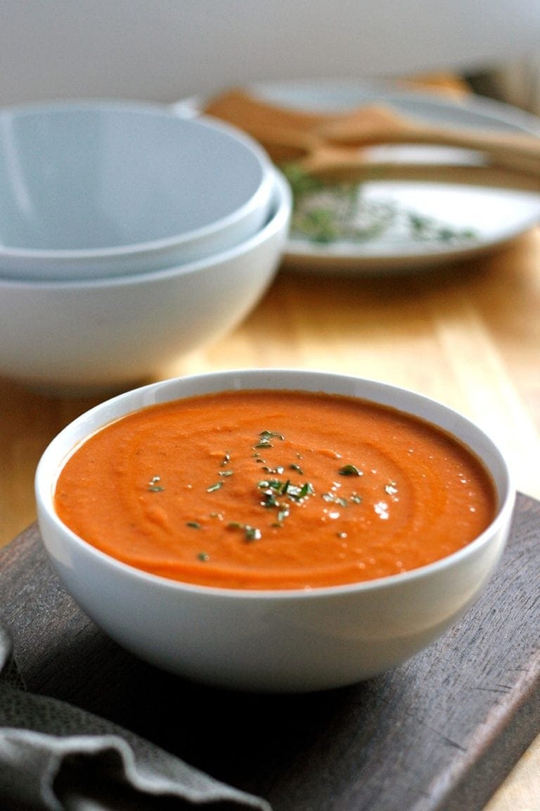 Vegan Tomato Bisque Soup