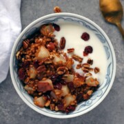 wheat berry breakfast bowl