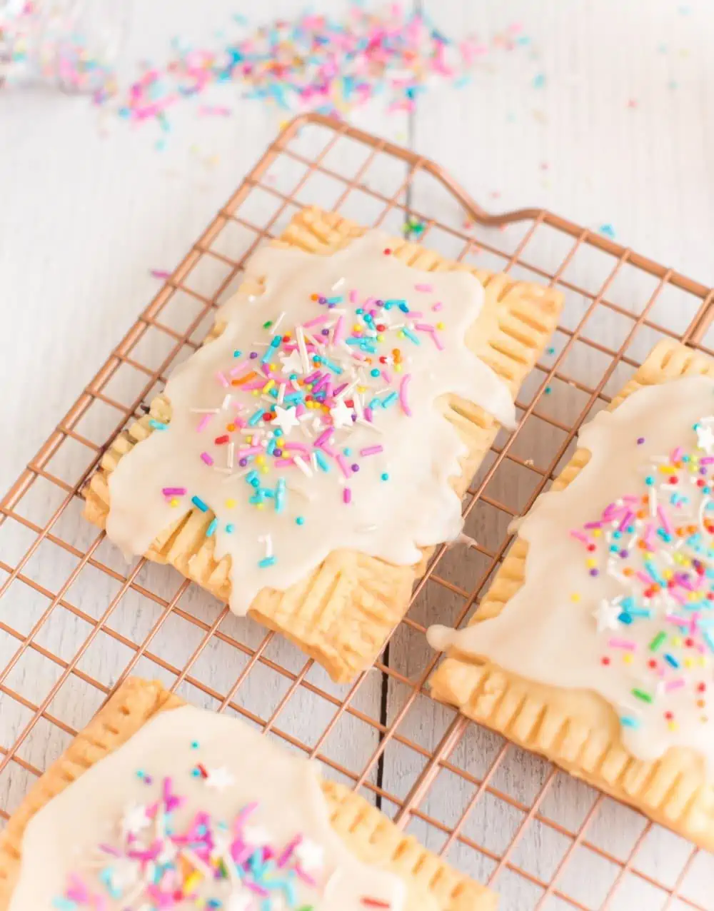 Frosted Strawberry Pop Tarts - vegan strawberry desserts